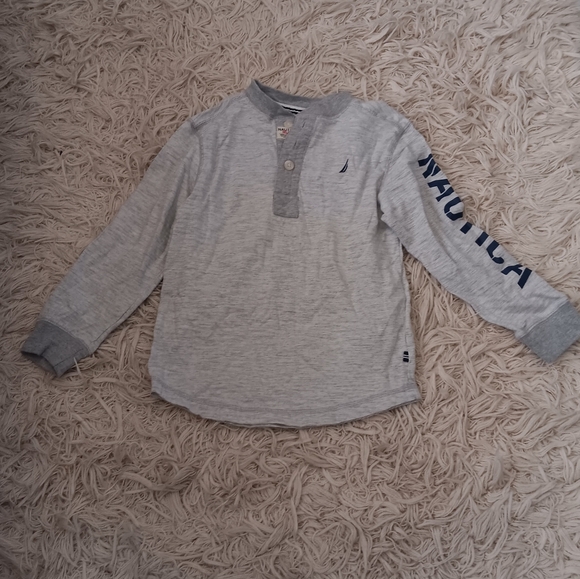 Nautica Kids Gray Long Sleeve Shirt Size 7 - Picture 2 of 7